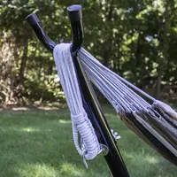 Hot Selling Portable Outdoor Indoor Double Hammock with Steel Stand Two Person Adjustable Hammock Bed 6