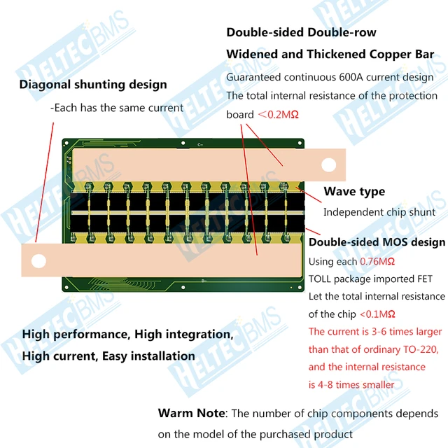 8S 4S BMS 12V 24V 100A 150A 200A 300A 500A 600A/300mA Balance Lifepo4/Iron  Phosphate /