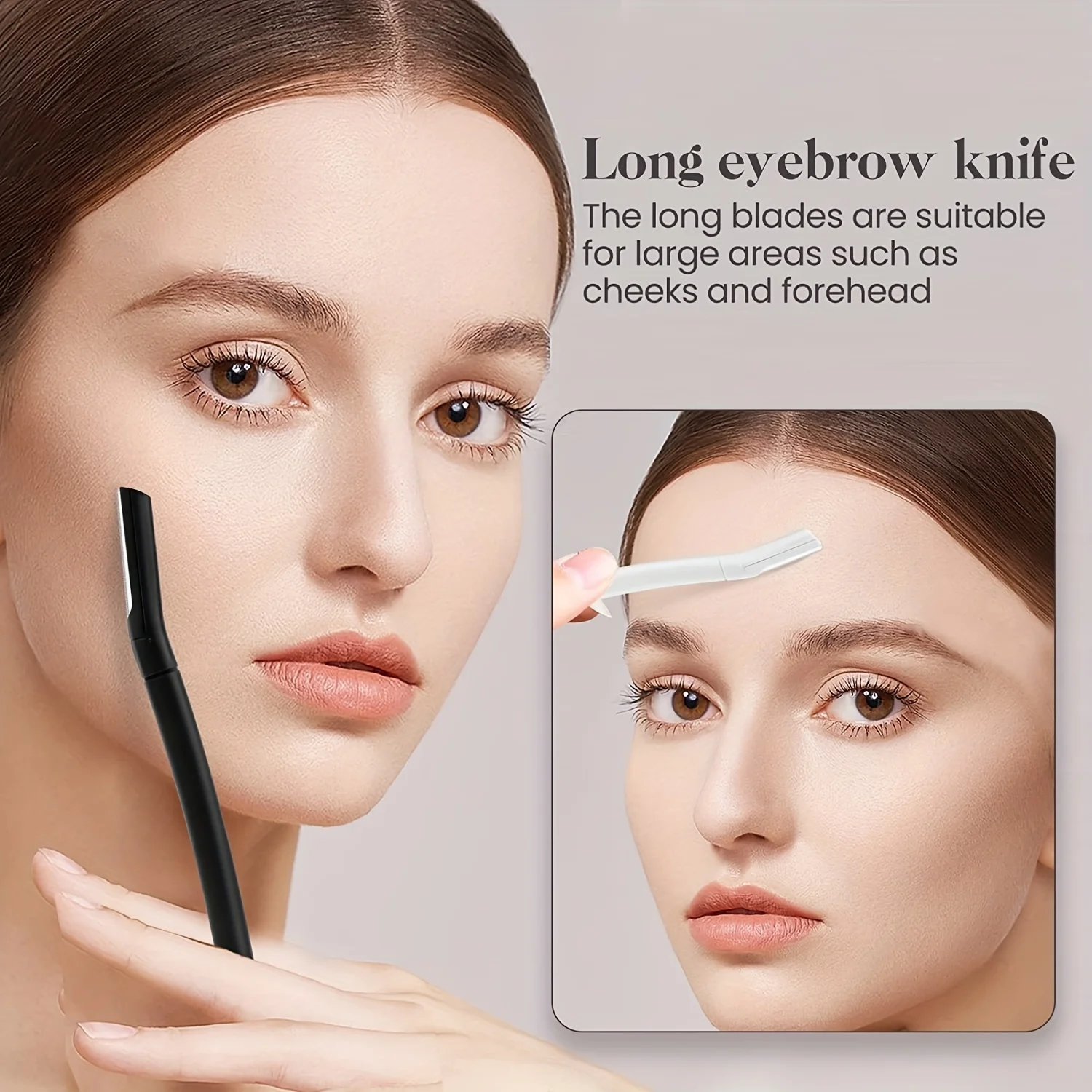 Eyebrow Trimmer Set Safe Eyebrow Trimmer Makeup Tools Stainless Steel Eyebrow Scissors with Comb Hair Removal Shaver Eyebrows Shaping