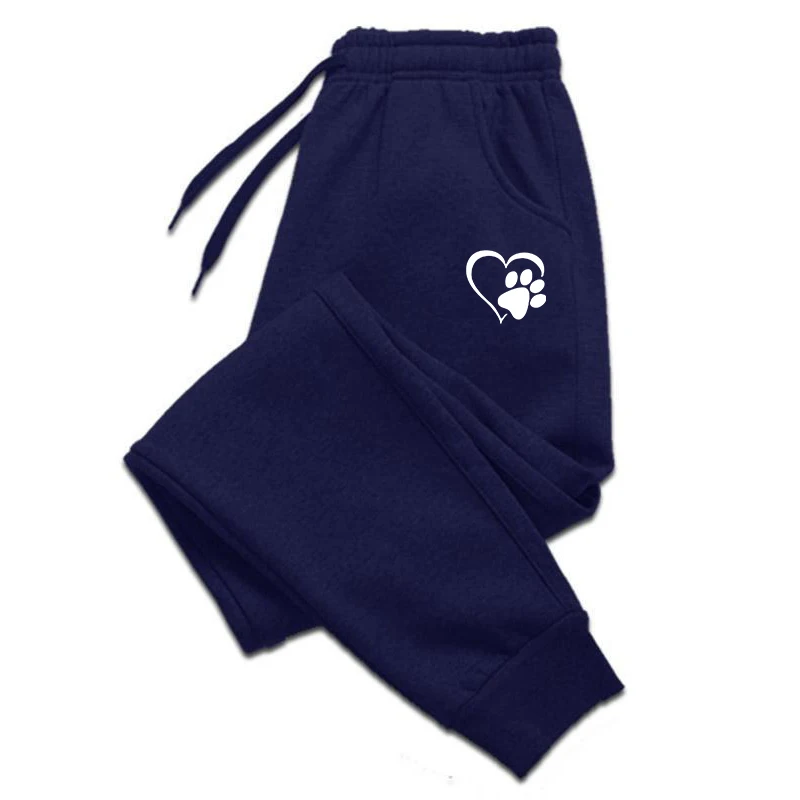Herzförmige bedruckte Sporthose für Damen, Herbst und Winter, Baumwoll-Jogginghose, Freizeit, Sport, Fitness, Jogginghose – Detail 4