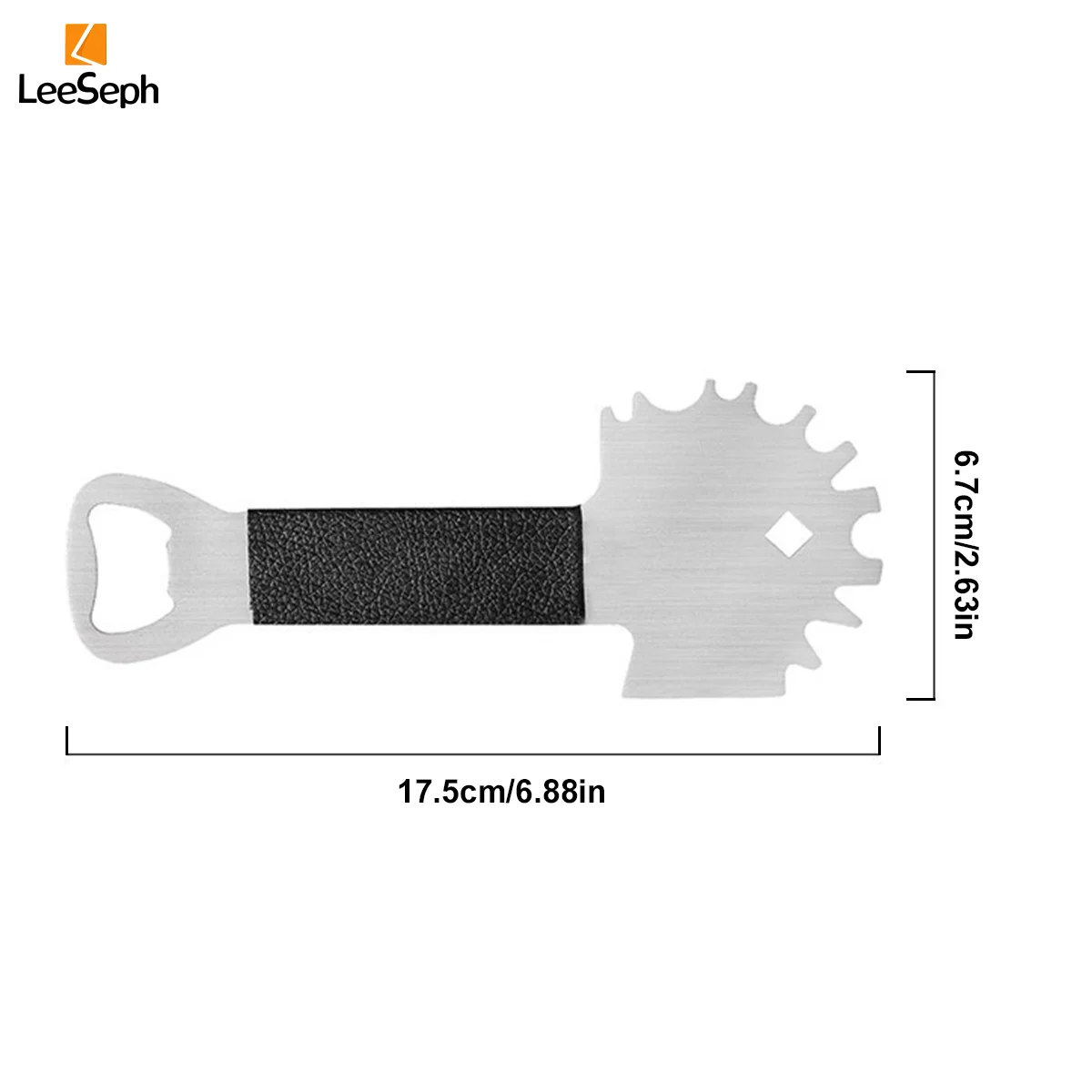 Leeseph Stainless Steel Grill & Griddle Scraper, includes Bottle Opener, Barbeque Brush Substitute, BBQ Grill Accessories