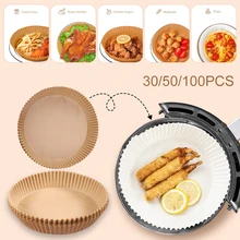 30/50/100PC Air Fryer Disposable Paper Liner Non-Stick Mat Pastry Tools Kitchen Frying Pan Oven Baking Paper Oil Proof Absorber 30/50/100PC Air Fryer Disposable Paper Liner Non-Stick Mat Pastry Tools Kitchen Frying Pan Oven Baking Paper Oil Proof Absorber
