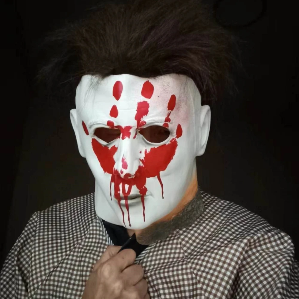 Masque Michael Myers Adulte - Masque D'horreur En Latex Avec Cheveux Pour Halloween Et Fêtes Déguisées