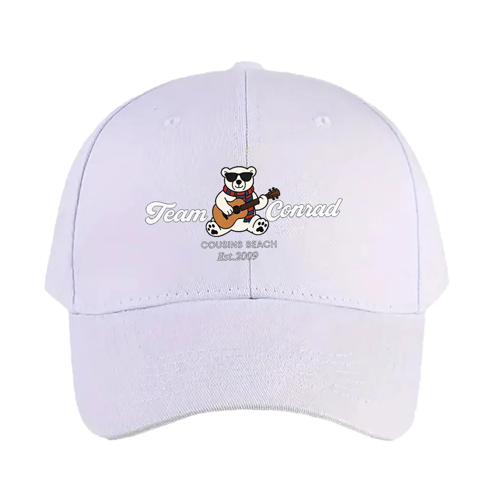 Кепки Team Conrad Junior Mint Bear Cousins Beach, літні бейсболки для дорослих, регульовані кепки з козирковою застібкою, захисні шапки від сонця