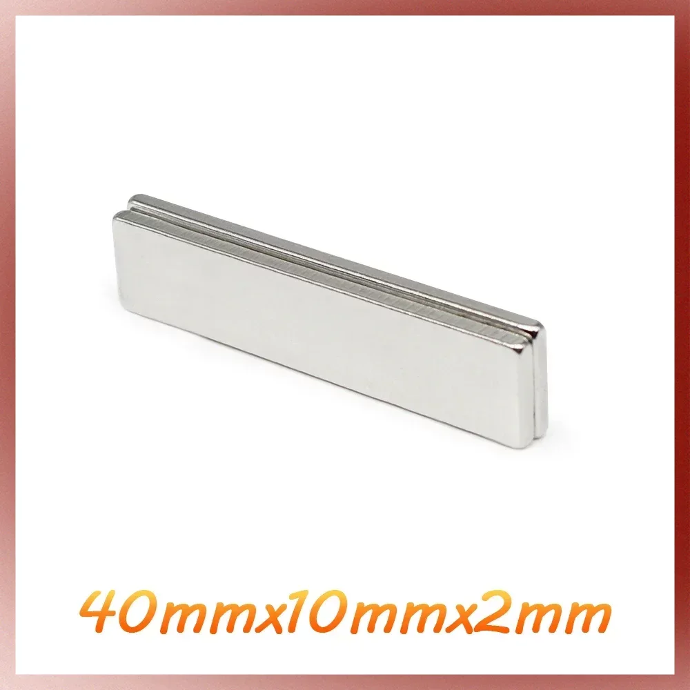 

2/5/10/20/30/50PCS 40x10x2mm Block Rare Earth Neodymium Magnet N35 Rectangular Strong Powerful Magnets 40x10x2 40*10*2 mm