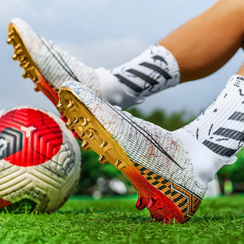 Football Boots TF/FG Training Grass Outdoor Professional Soccer Shoes Men Women Adult Teenager Non-Slip Soccer Cleats Sneakers