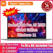 Newest Xiaomi Laptop RedmiBook Pro 15 2022 Notebook Intel i5-12450H/i7-12650H 16GB + 512GB/1TB/2TB 15.6'' Computer Windows 11 PC