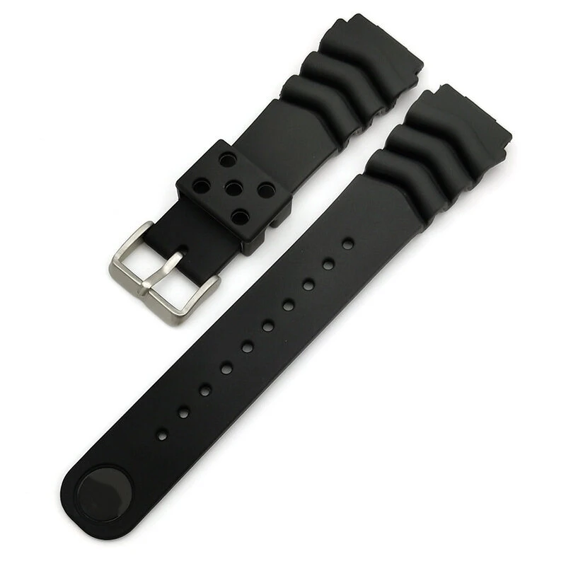 Durable Waterproof Diving Silicone Watch Band - Men's Sport Resin Wristband Accessory, Soft Rubber