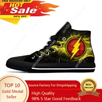 Anime Cartoon Flash Symbol Logo Superhero Funny Casual Cloth Shoes High Top Lightweight Breathable 3D Print Men Women Sneakers 1