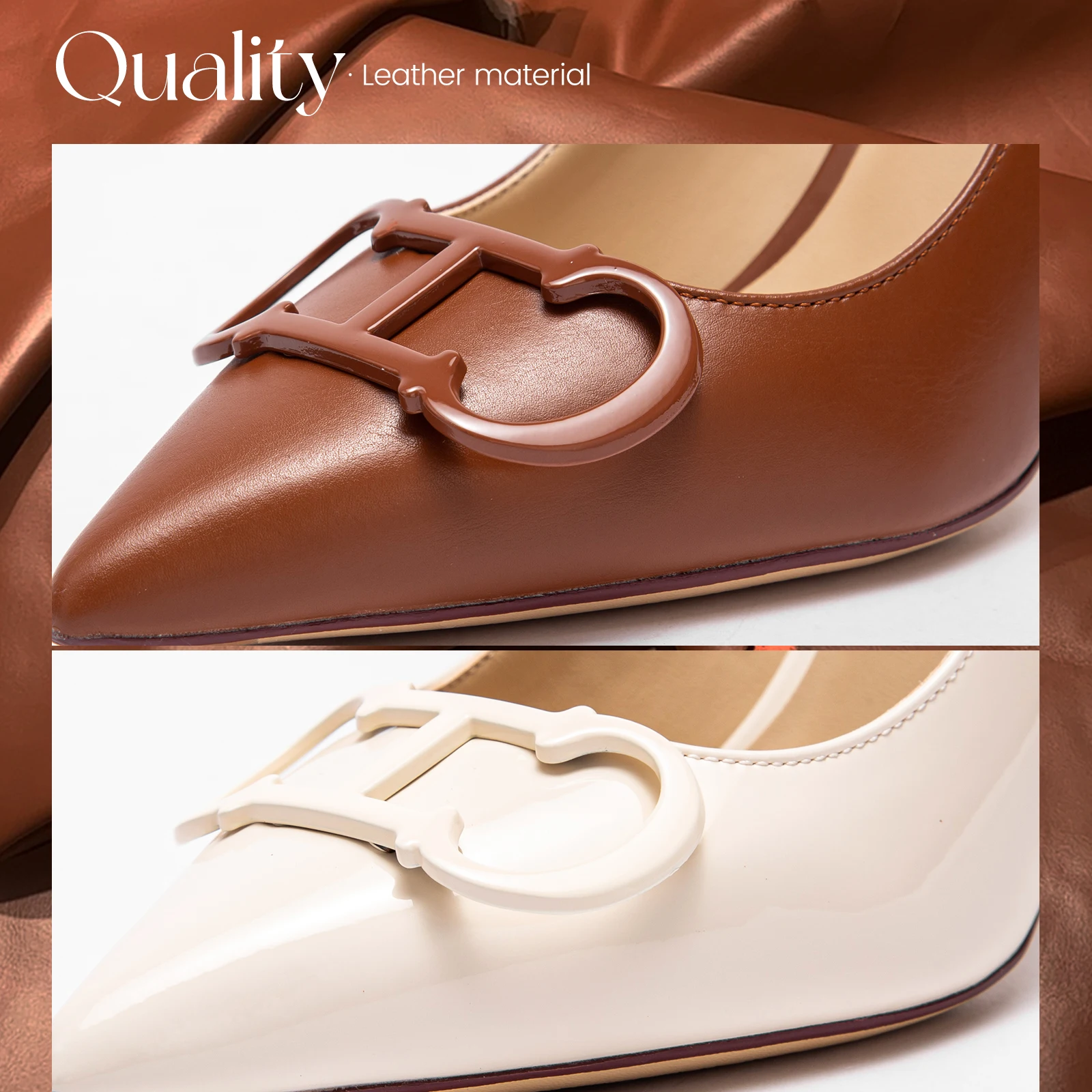 تصميم بسيط بلون موحد، حذاء نسائي فردي موسمي جديد ض...