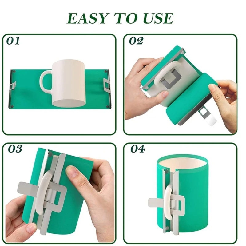 11OZ 12OZ 15OZ Sublimation Silicone Mug Wrap Temperature Resistance Silicone Mug Cup Clamp for Mugs Printing silicone tumbler wrap