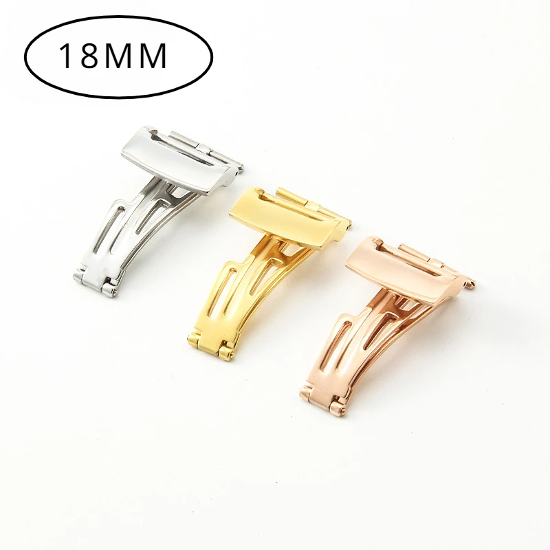 Accessori Per Orologi Fibbia Da 18Mm Per Bottone A Farfalla Audemars Piguet Ap Serie Royal Oak Chiusura A Catena In Acciaio Massiccio