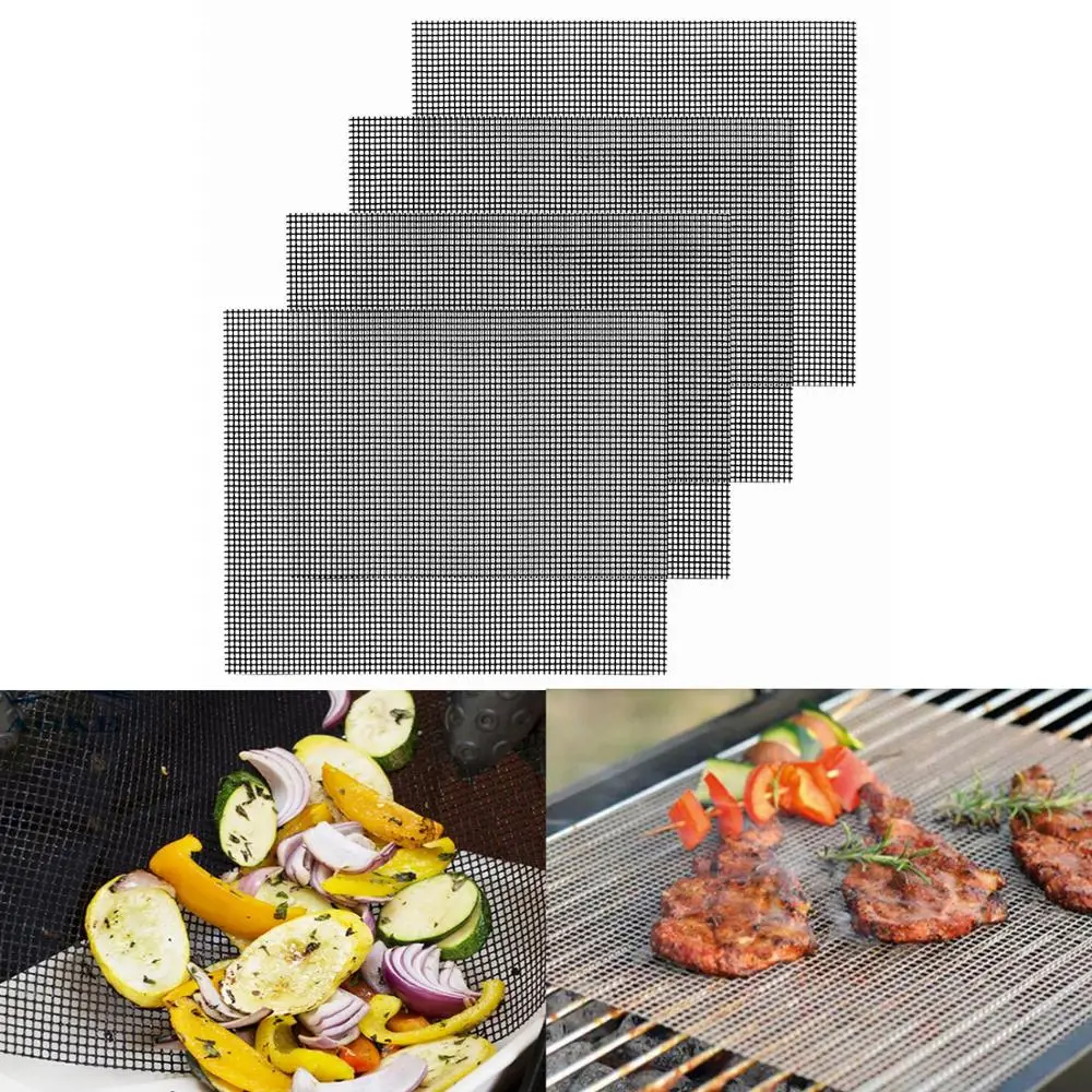 

1/4pcs BBQ Grill Mesh Mat Barbecue Outdoor Baking Pad BBQ Grill Mat Outdoor Cooking Baking Mat Oven Cooking Grilling Sheet Liner