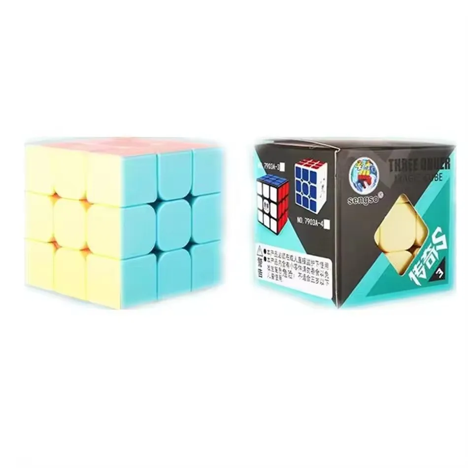 SengSo 3x3 Legend S 3x3 마카롱/스티커리스/발크 매직 큐브 전문 스피드 큐브 교육 장난감 Cubo Magico Puzzle