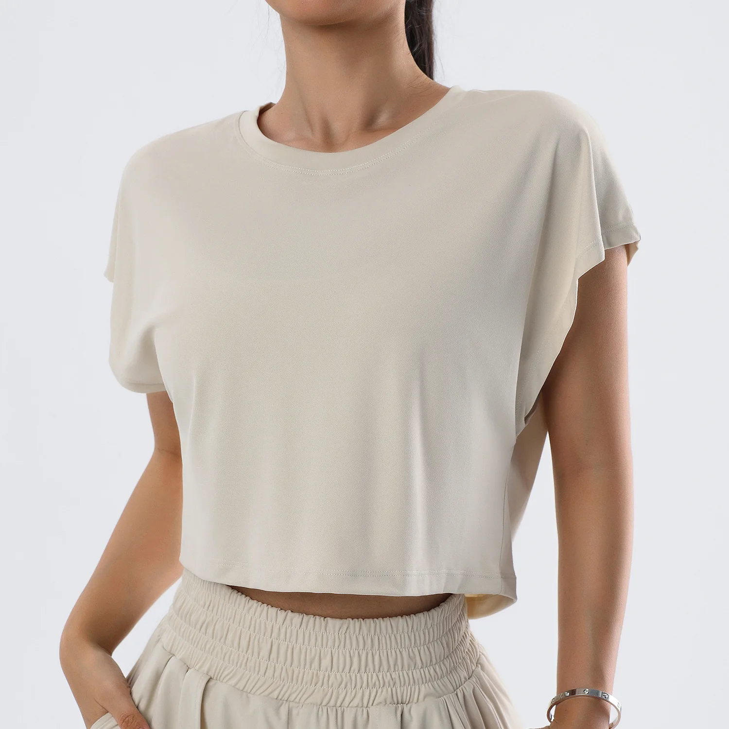 

Summer Yoga Shirts Women Thin Loose Short Sleeves T-shirts O-Neck Running Sports Shirt Quick Dry Gym Fitness Tops Blouse Female