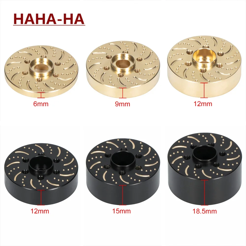 COOWOO Brass Wheel Weights, 4pcs 9 Wheel Hex Hub Adapter For 1.9in Or 2.2in Beadlock Wheel Ri