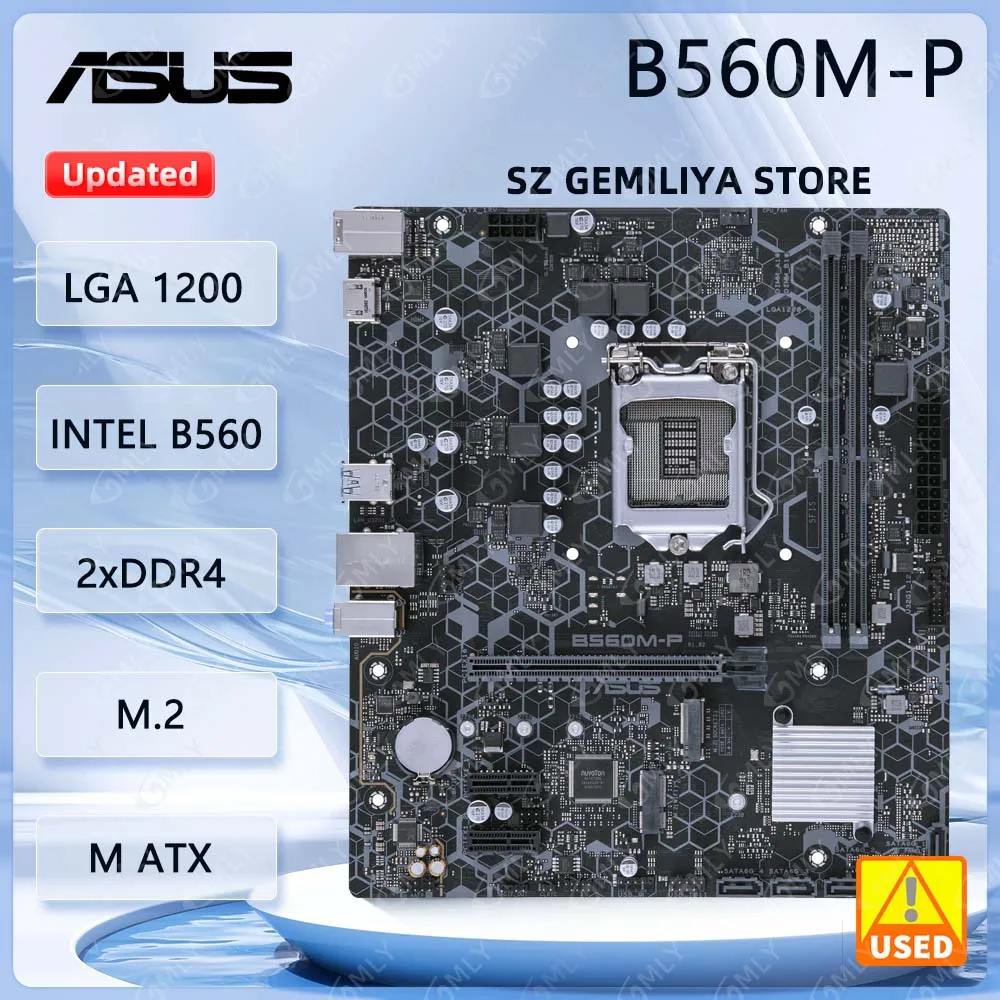 ASUS B560M-P Motherboard intel B560 LGA1200 DDR4 M.2 support Core