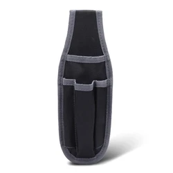 Compact Durable Polyester Tool Bag - Portable Waist Pouch for Essential Gadgets & Tools (Black)