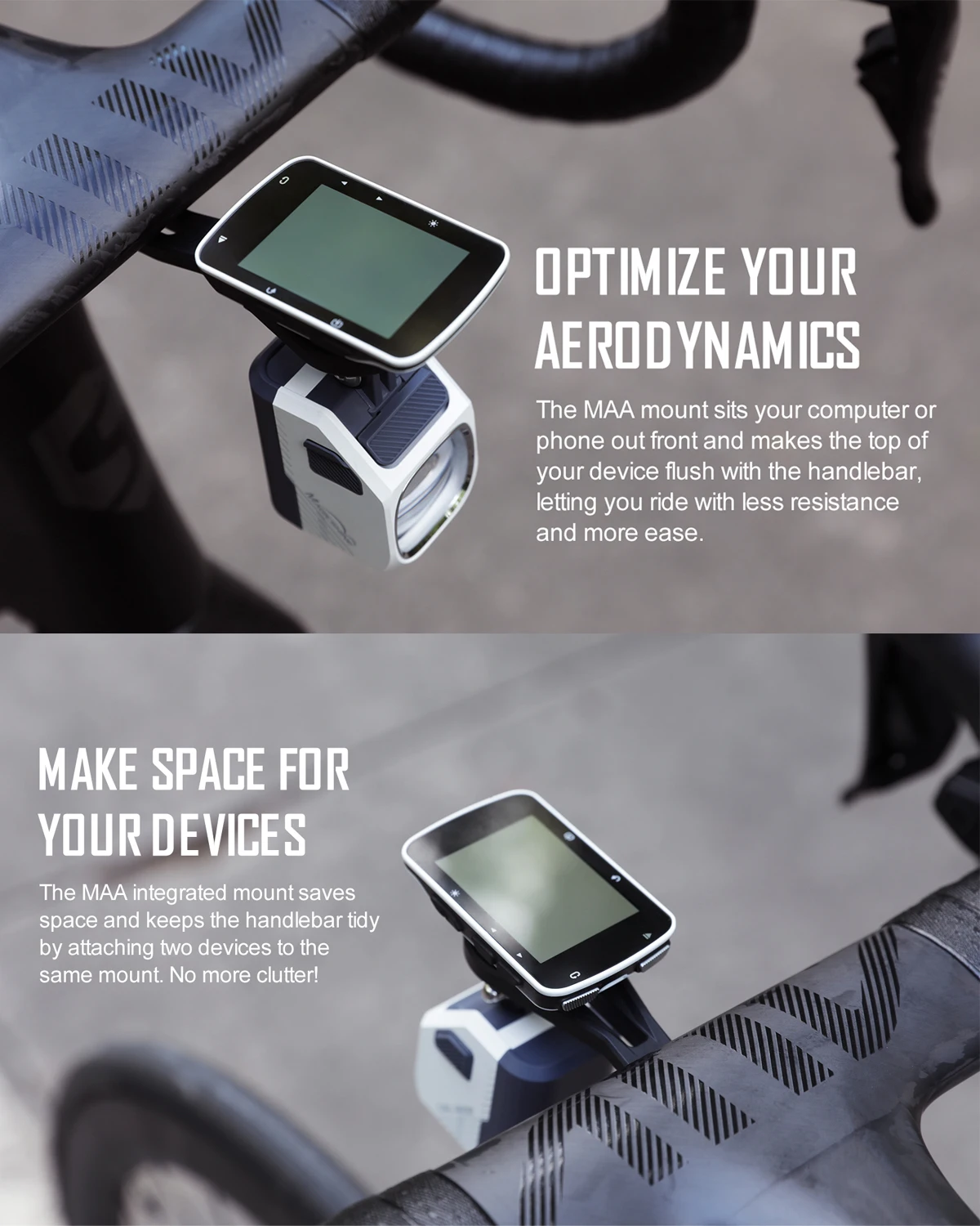 Supporto Manubrio In Fibra Di Carbonio - Per Computer Bici, Luci E Action Cam, Leggero E Resistente - Foto 9