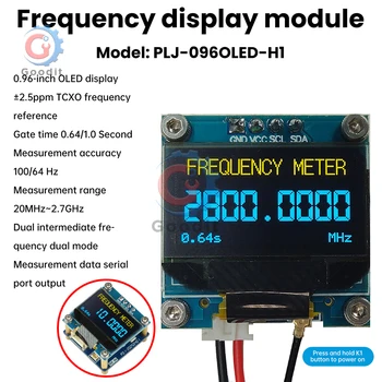 Modulo di visualizzazione della frequenza OLED DC 8-10V da 0,96 pollici Contatore di frequenza da 20 MHz-2,7 GHz con misuratore di frequenza del segnale digitale RF