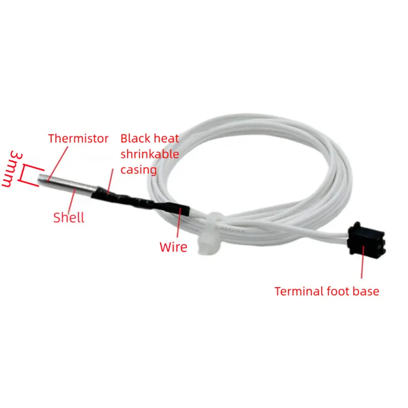 1M/2M HT-NTC100K Thermistor Temperature Sensor For High Temperature Filament 350 Degrees Hotend Kit B3950 For 3D Printer Parts image 5
