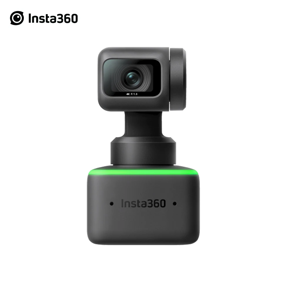 Insta360 Link-Webcam 4K Con Sensore Da 1/2 ", Monitoraggio Ai, Controllo Gestuale, Hdr, Microfoni Con Cancellazione Del Rumore, Modalità Specializzate