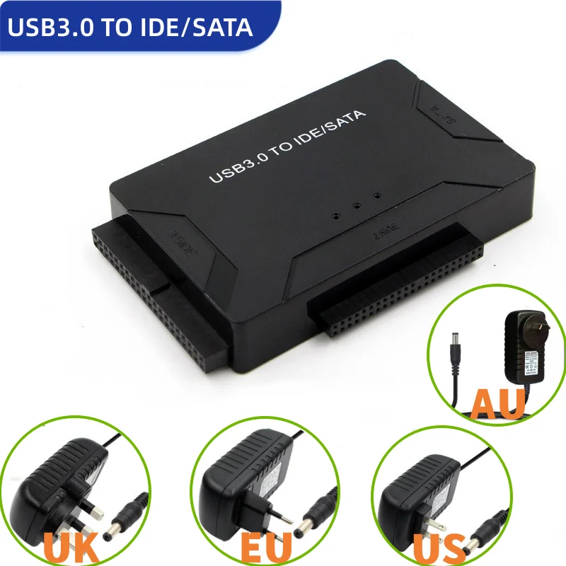 

USB 3.0 To SATA IDE Hard Disk Adapter Converter Cable for 3.5 2.5 inch HDD/SSD CD DVD ROM CD-RW 3in1 USB3.0 To IDE SATA Adapter