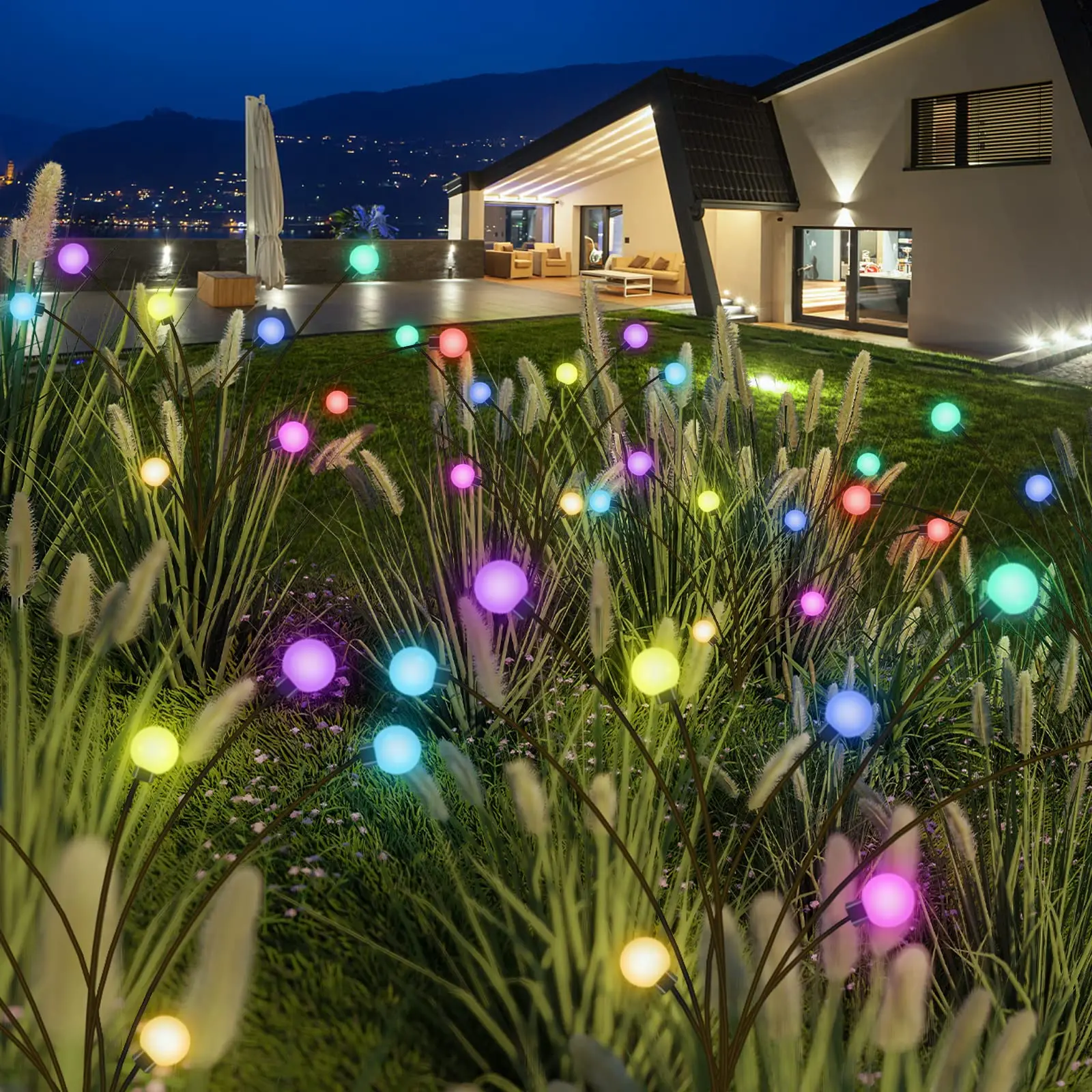 6PACK Solar LED Light Outdoor Waterproof Garden Landscape Lights Firefly Garden Lights Lawn Decor Solar Light solar lights solar led lights garden lighting