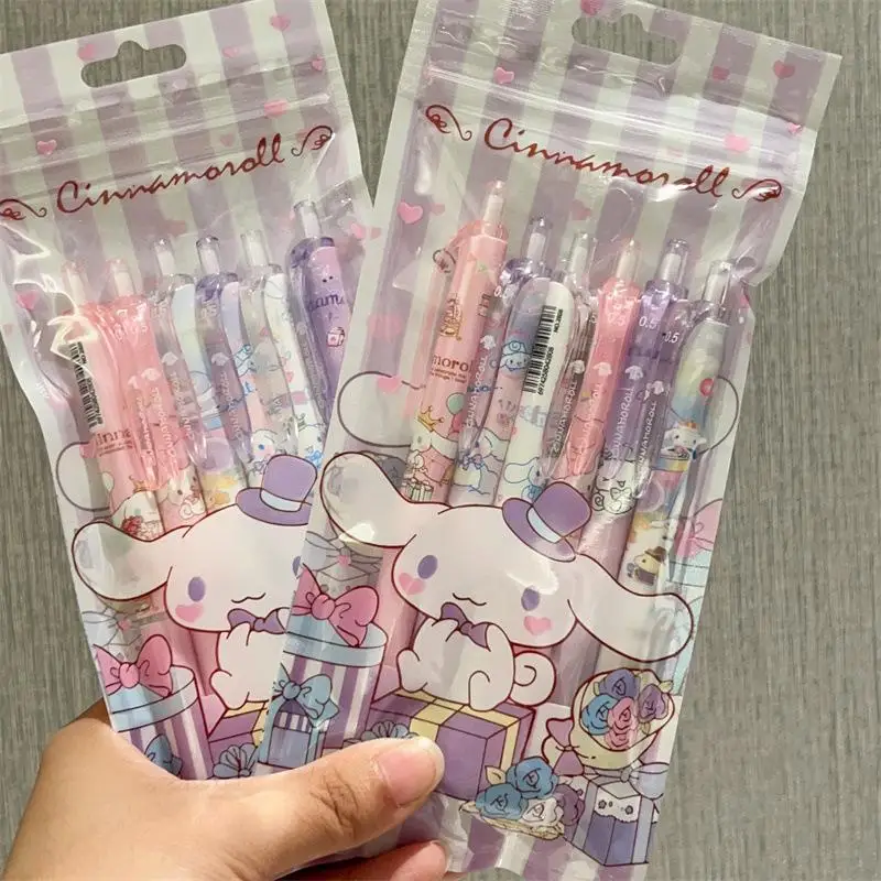 

Kawaii Sanrio Cinnamoroll Brush Question Pen Black Signature Pen Cartoon High Beauty Christmas Girl Birthday Gift For Children