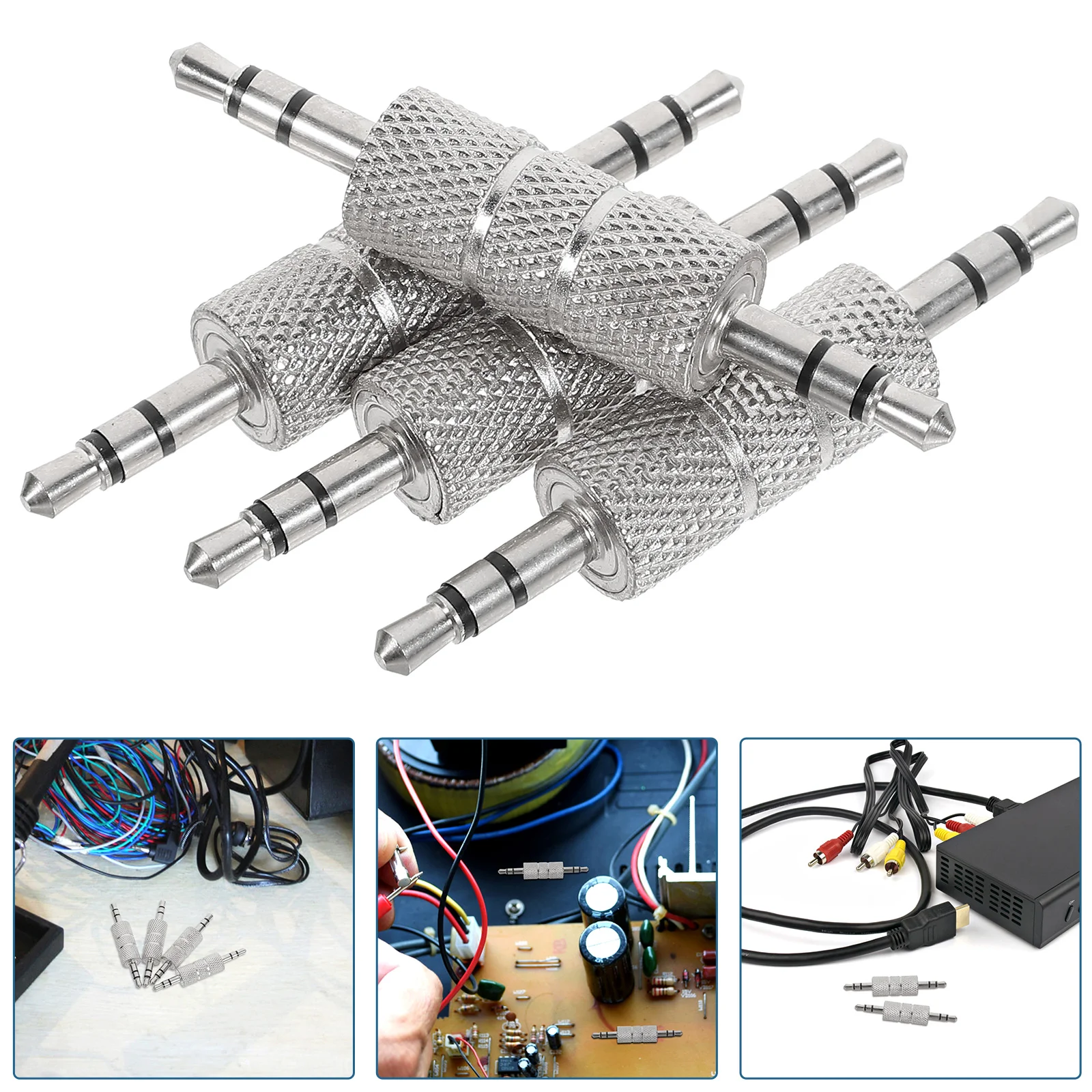 

Audio Plug Microphone Connector 35mm Extender Adapter for Headphone Male Conversion