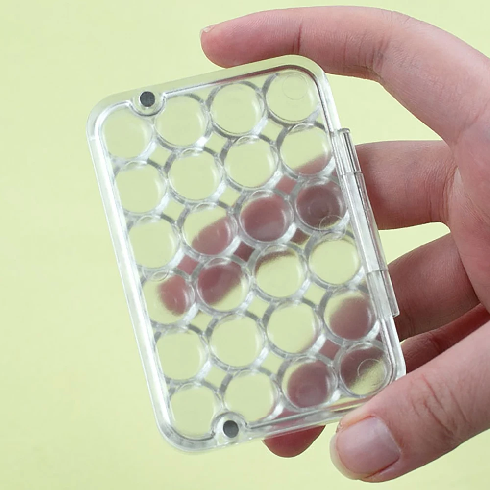 24칸 0.8ml 수채화 물감 포장 상자 휴대용 소용량 보습 상자 마그네틱 씰