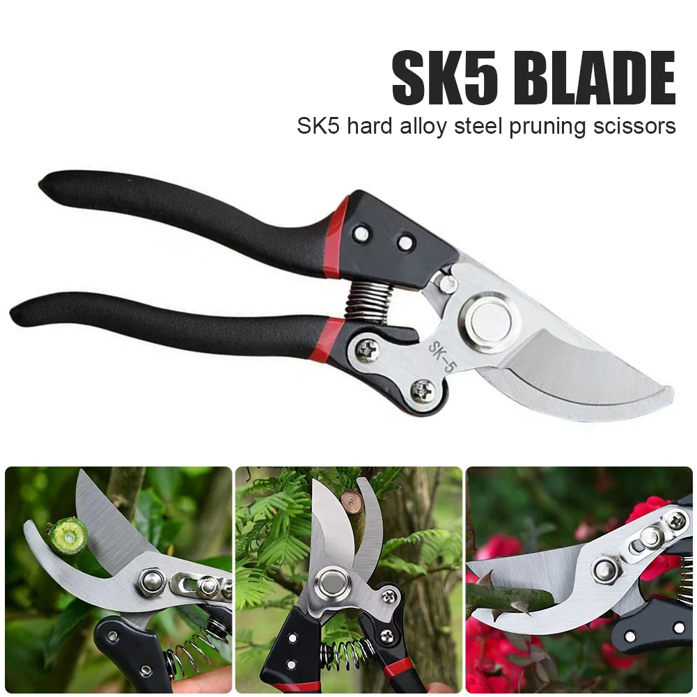 

SK5 Garden Pruning Shears Steel Blade Orchard Plant Branch Trim Pruning Scissors Bonsai Herb Cutting Tool Bonsai Floral Secateur