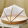 4X Hand-Woven Food Tent Basket Tray Fruit Vegetable Bread Storage Basket Simple Atmosphere Outdoor Picnic Mesh Net Cover 4