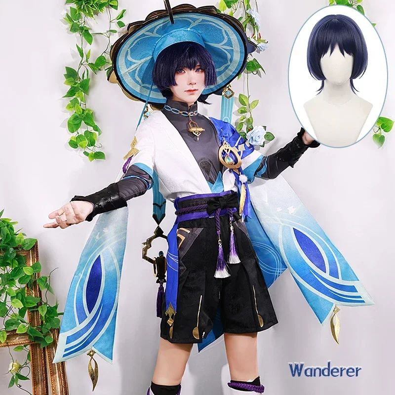 

Genshin Impact Wanderer Kunikuzushi Cosplay Costume Uniform Anime Halloween Costumes Women Fatui Scaramouche Balladeer