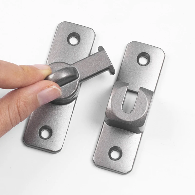 Door Latch Door Bolts Home Security Heavy-duty Zinc Alloy 90 180 Degree Easy Installation Sliding Lock Anti-theft Lock