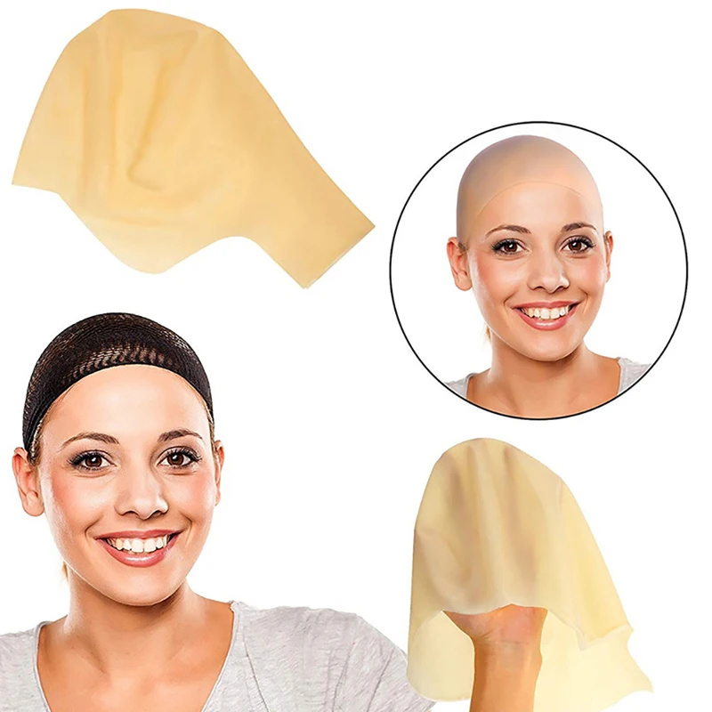 

Funny latex Skin Fake Bald Head Unisex Fancy film Party Wig Cap Latex Mask Hat Fake scalp hair tools