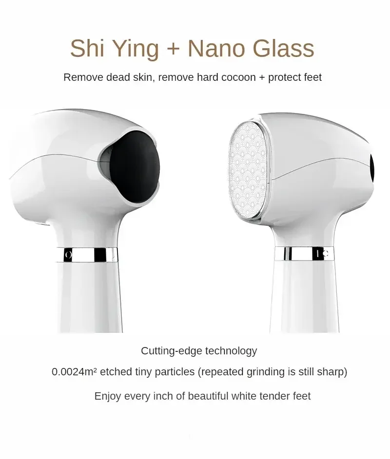 Portable Electric Foot Grinder Heel Exfoliation Pedicure Tool Peel Callus Remover 3 Speed Exfoliator Foot Dead Skin Removal 5
