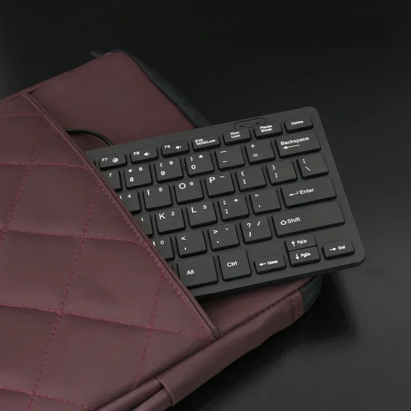 Computer Keyboard Mini Thin 78 Keys Keyboard USB Wired Portable Keyboard Mute for Desktop Computer Laptop