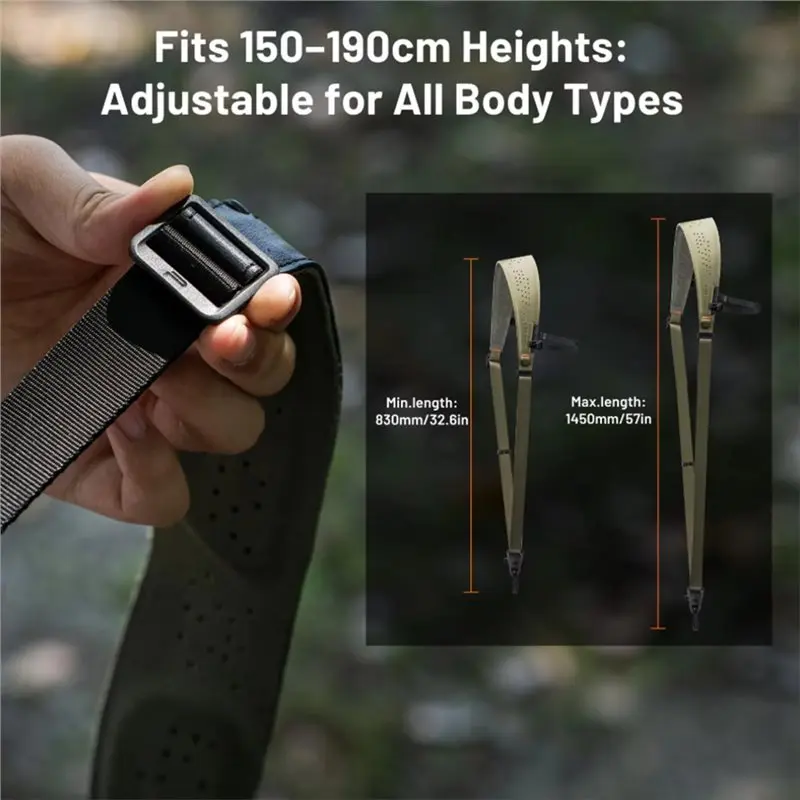 A08E-카메라 스트랩 프로 퀵 릴리스 헤비 듀티 카메라 숄더 스트랩 (탈부착 가능한 언더암 스트랩 포함)