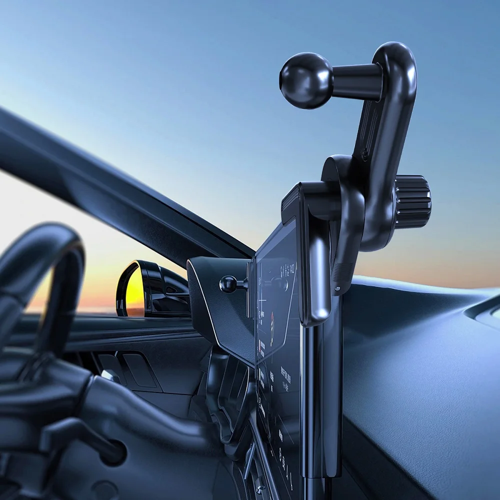 Untoom Mobile Phone Holder Base for Car Display Screen Universal 17mm Ball Head GPS Bracket Sticker Base for Tesla Model 3/Y/S/X