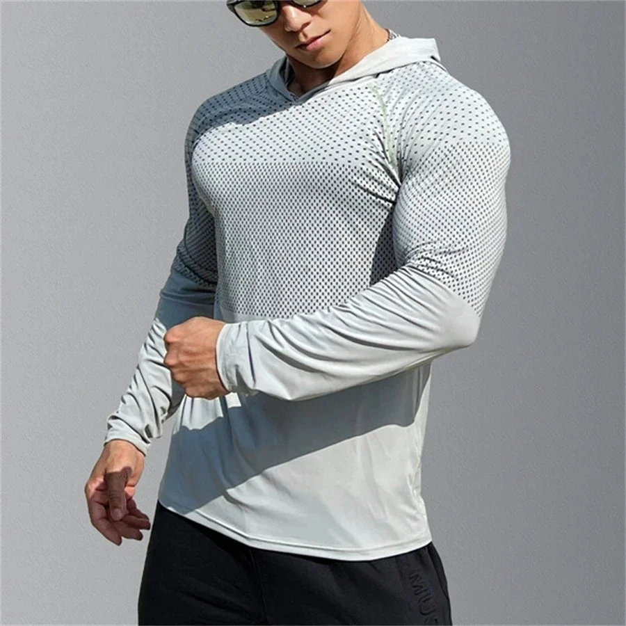 Men Fitness Running Sports Hoodies Gym Joggers Hooded Outdoor Sport Athletic Clothing Male Training Sweatshirt Tops