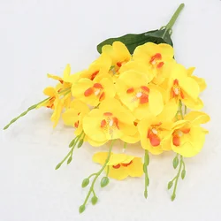 Elegant Silk Phalaenopsis Orchid Floral Arrangement - Perfect for Home Decor and Weddings (A Yellow)