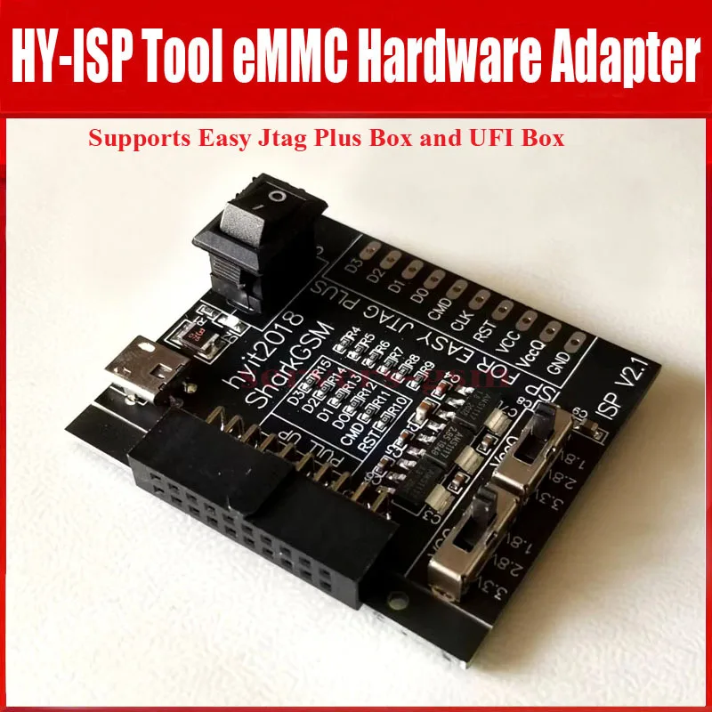 HY-ISP-EMMC 플라잉 라인 어댑터 도구, 소형 보드, 간편한 JTAG UFI 박스 지원, 온라인 문제 해결, (색상 랜덤 배송)