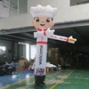Personalized 3m High Inflatable chef Waving hand Air Dancer Advertising Tube Man with Welcome Gesture 3