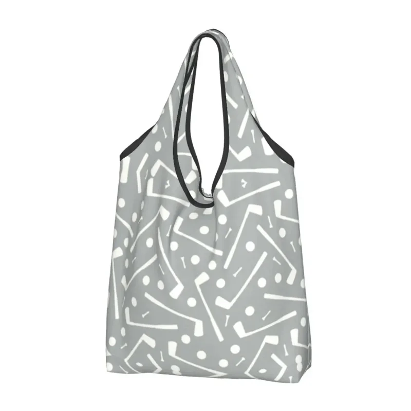 

Golf Clubs Grocery Shopping Tote Bags Women Cute Golfing Sport Shoulder Shopper Bags Big Capacity Handbag