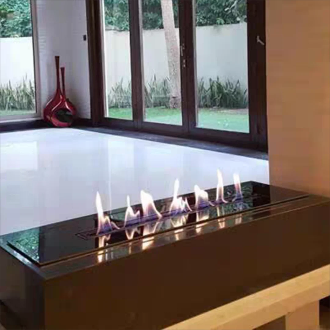 900mm WiFi Control Ethanol Fireplace Customized Smart Fireplace Insert Indoor Burning Fireplace 3