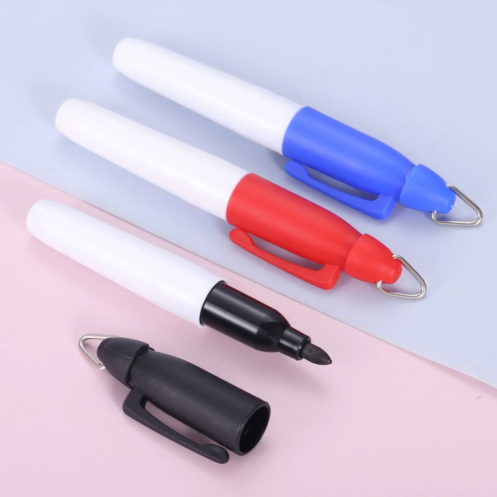 3Pcs Plastic Golf Ball Liner Markers Pen with Hang Hook Practical Template Drawing Tool Golf Sport Training Accessories 3 Colors