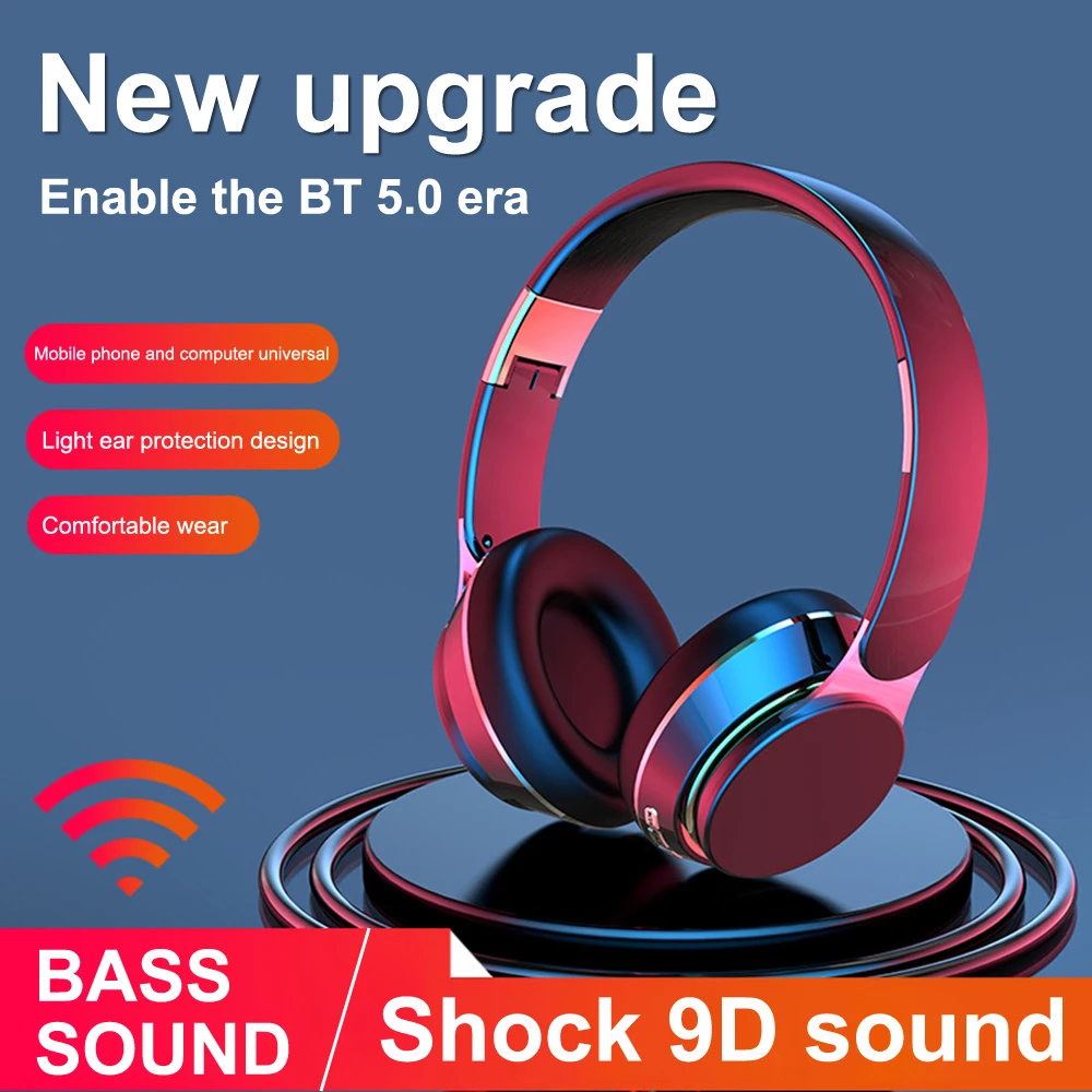 Description Picture 2 of itemWireless Head Mounted Bluetooth Earphones ANC Noise Reduction Foldable Support Wireless/wired/TF Card Mode HD Microphone