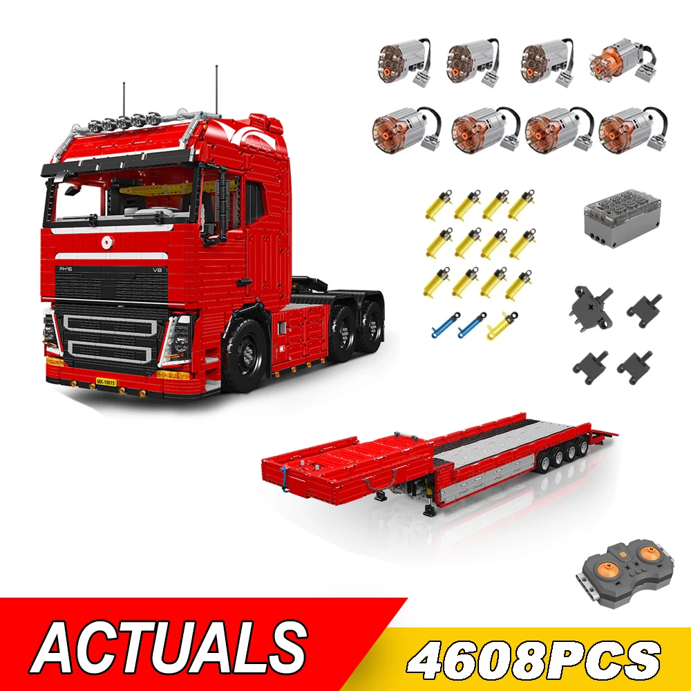 

MOULD KING 19015 Technical FH16 Pneumatic Tractor Car Building Block RC Tractor Truck Model Assembly Brick Toys For Kids Gifts