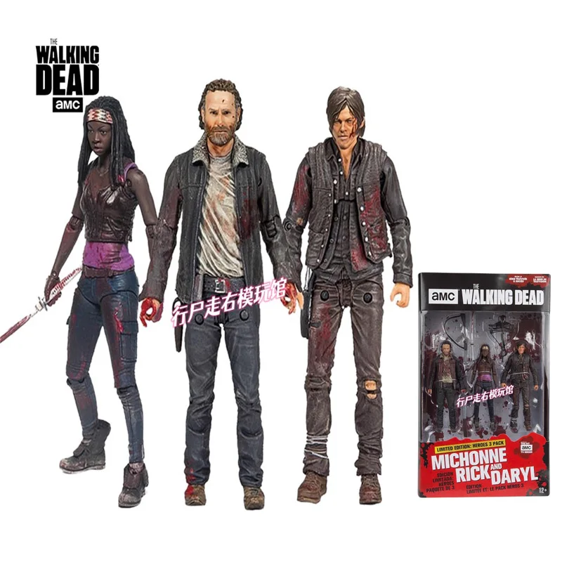 

[Inventory] Original Walking Dead Movie and TV 5 Inch 1/12 Action Figures Rick Michonne Set Model Collectible Toy